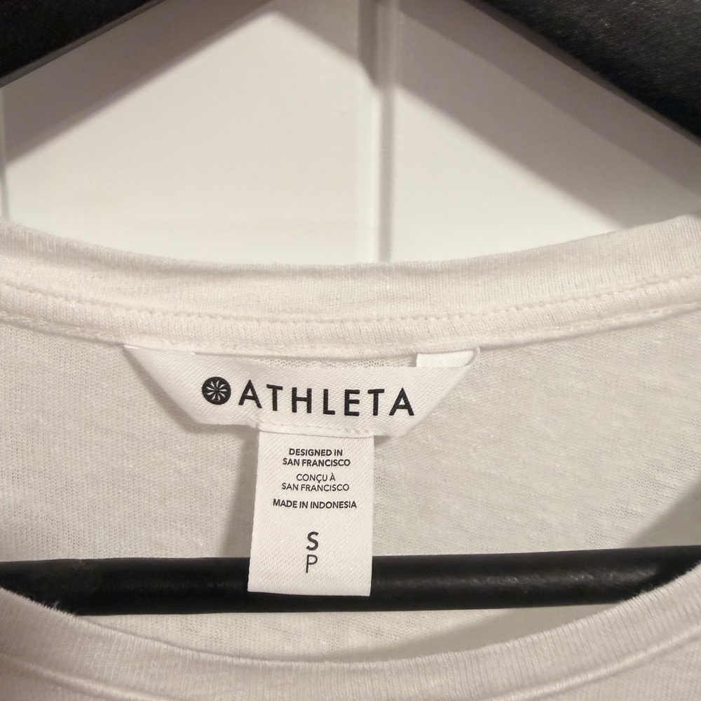 White Linen T-Shirt by - Picture 2 of 3